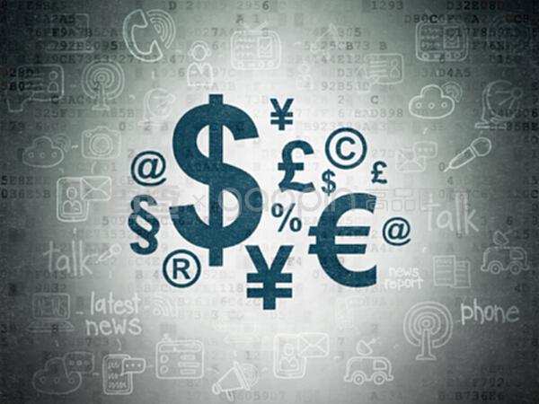 数字数据纸背景下的新闻概念金融符号及其数据处理